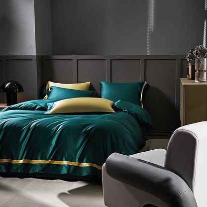 Manya Classic Solid Reversible Egyptian Cotton Bedding Set