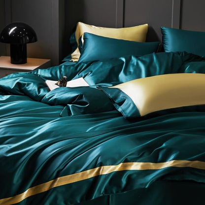 Manya Classic Solid Reversible Egyptian Cotton Bedding Set