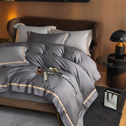 Karine Modern Seamless Solid Egyptian Cotton Bedding Set