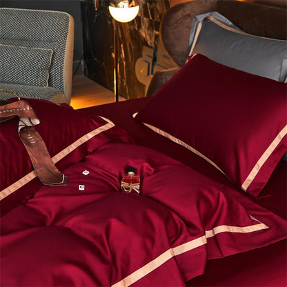 Karine Modern Seamless Solid Egyptian Cotton Bedding Set