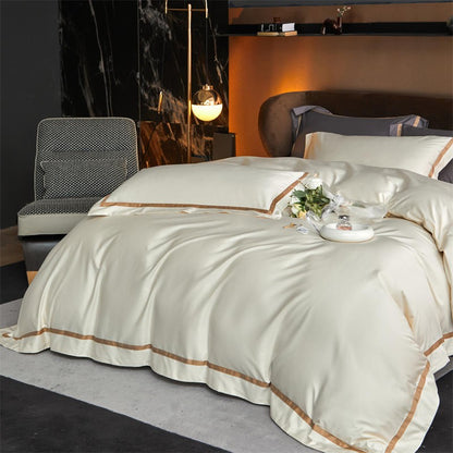 Karine Modern Seamless Solid Egyptian Cotton Bedding Set