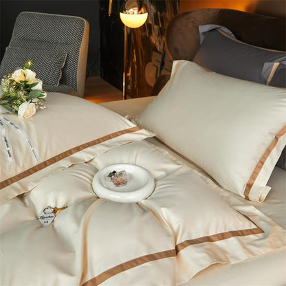 Karine Modern Seamless Solid Egyptian Cotton Bedding Set