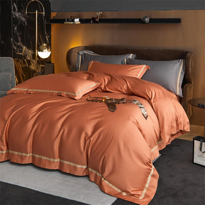 Karine Modern Seamless Solid Egyptian Cotton Bedding Set