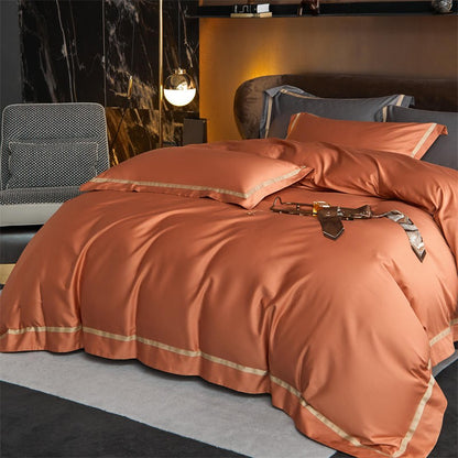 Karine Modern Seamless Solid Egyptian Cotton Bedding Set
