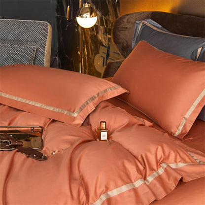 Karine Modern Seamless Solid Egyptian Cotton Bedding Set