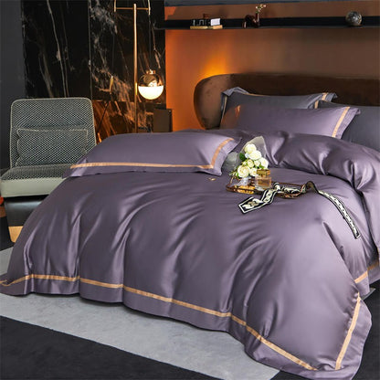 Karine Modern Seamless Solid Egyptian Cotton Bedding Set
