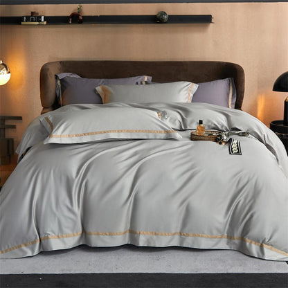Karine Modern Seamless Solid Egyptian Cotton Bedding Set