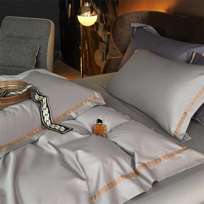 Karine Modern Seamless Solid Egyptian Cotton Bedding Set