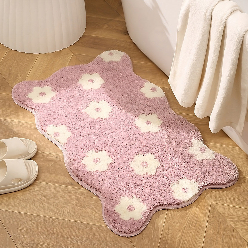Purple Lavender Blossom Tufted Rug