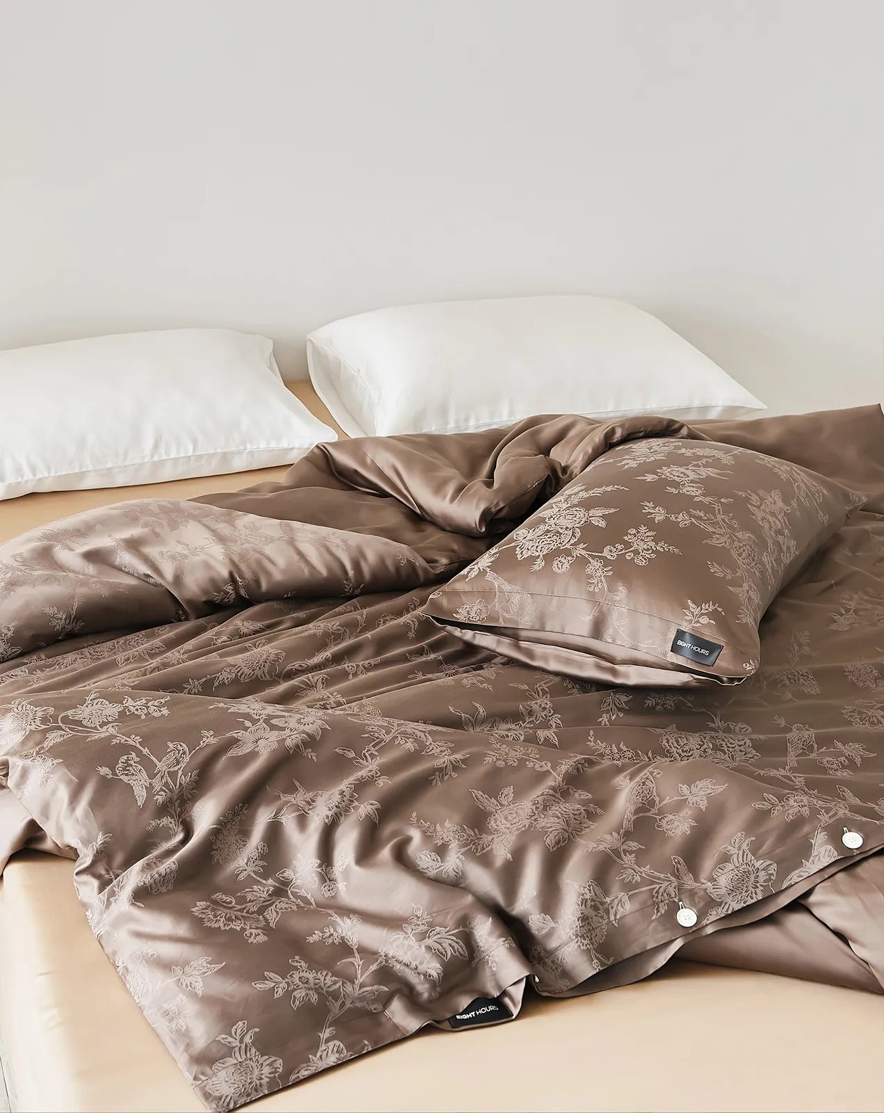 Quiet Luxury Jacquard Floral Cooling Tencel Duvet Cover