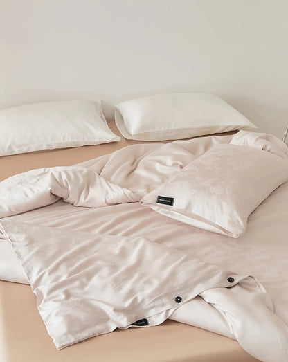 Quiet Luxury Jacquard Floral Cooling Tencel Duvet Cover