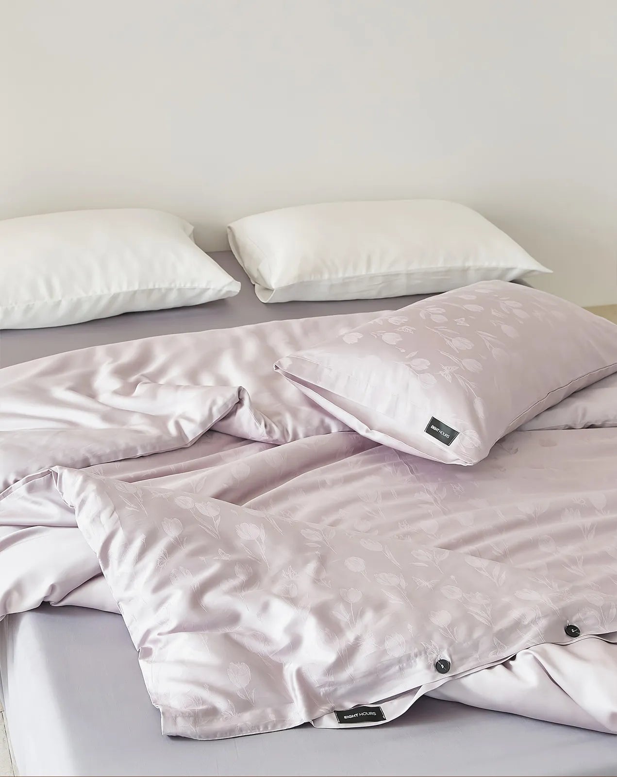 Quiet Luxury Jacquard Floral Cooling Tencel Duvet Cover
