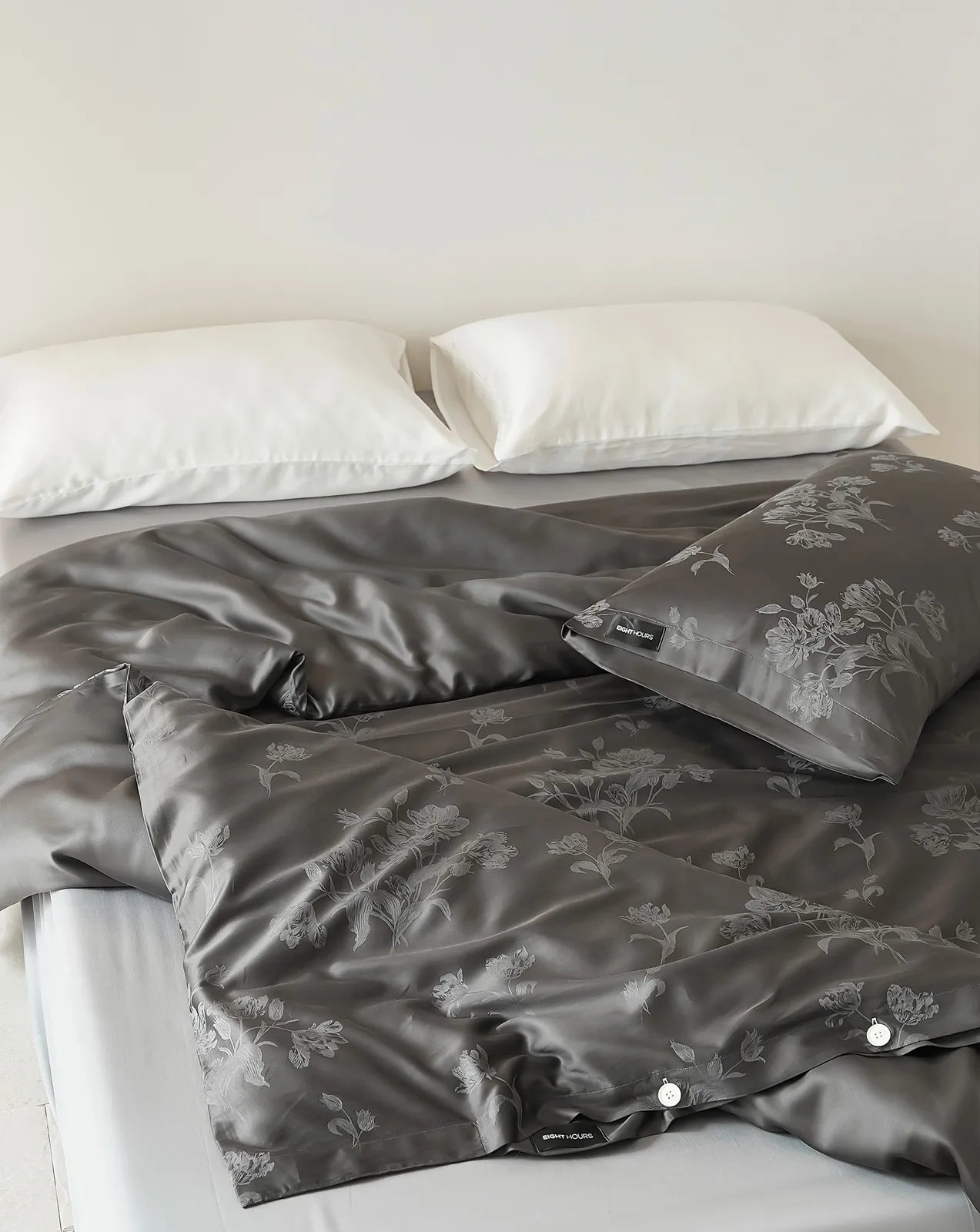 Quiet Luxury Jacquard Floral Cooling Tencel Duvet Cover