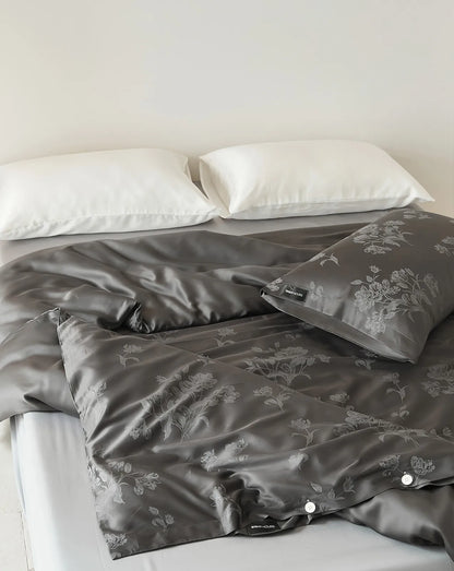 Quiet Luxury Jacquard Floral Cooling Tencel Duvet Cover