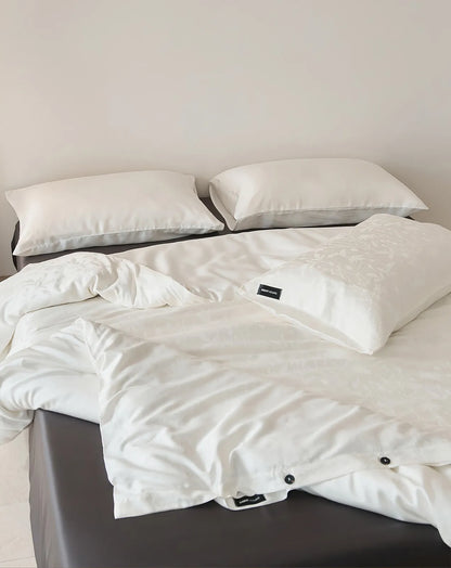 Quiet Luxury Jacquard Floral Cooling Tencel Duvet Cover
