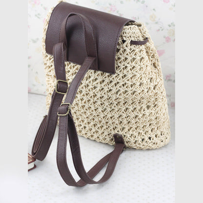 Althaia Straw Backpack