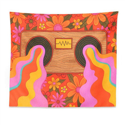 Rainbow Vibes Tapestry AESTHETIC_Indie SUB CATEGORY_Tapestries