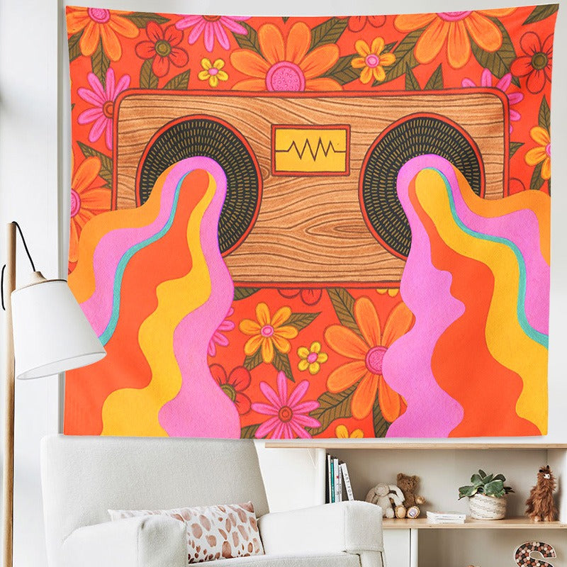 Rainbow Vibes Tapestry AESTHETIC_Indie SUB CATEGORY_Tapestries