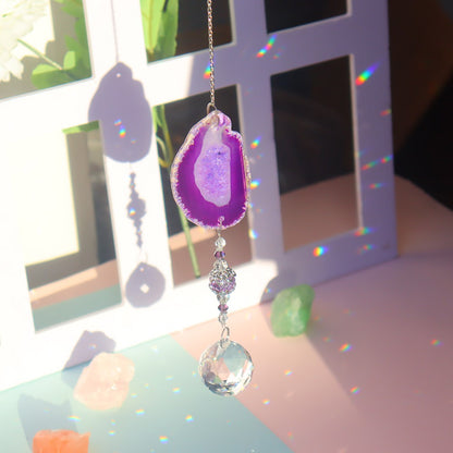 Raw Stone Cut Crystal Suncatcher SUB CATEGORY_Suncatchers