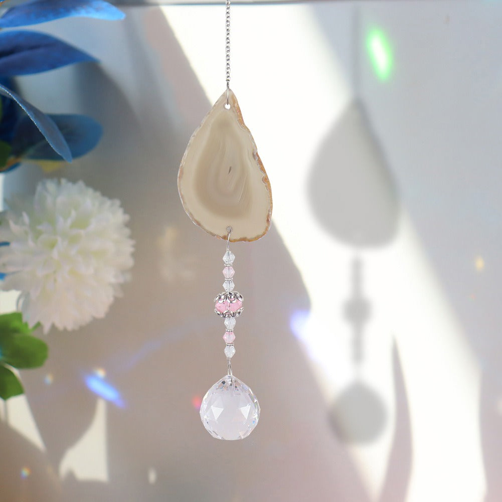 Raw Stone Cut Crystal Suncatcher SUB CATEGORY_Suncatchers