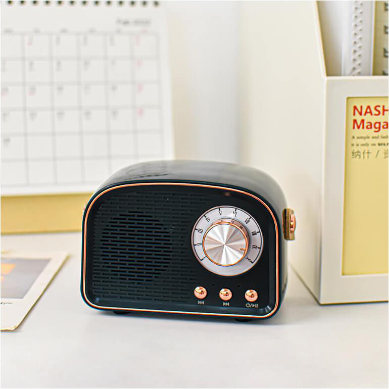 Retro Rounded Radio Bluetooth Speaker