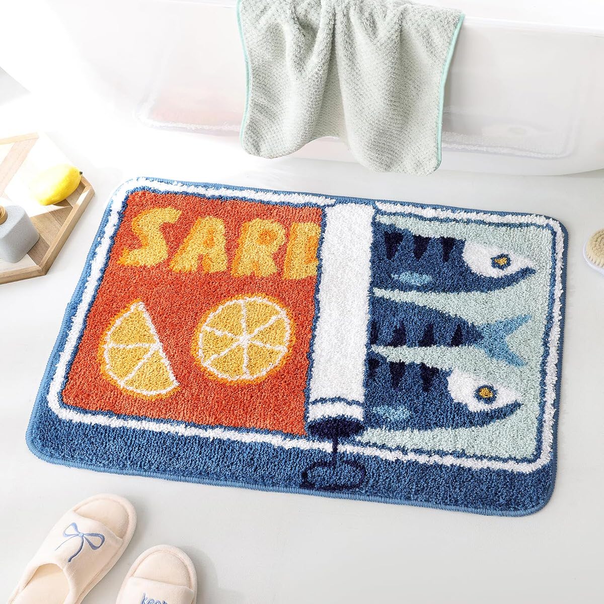 Retro Sardine Tin Tufted Floor Mat