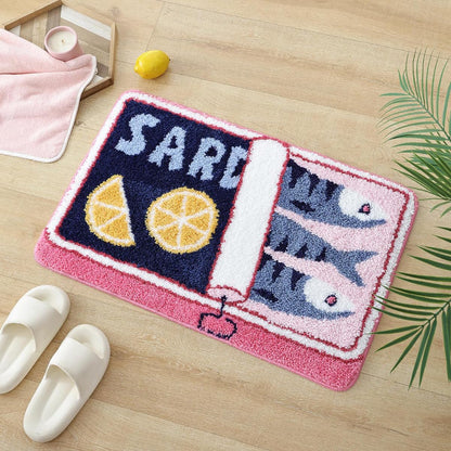 Retro Sardine Tin Tufted Floor Mat