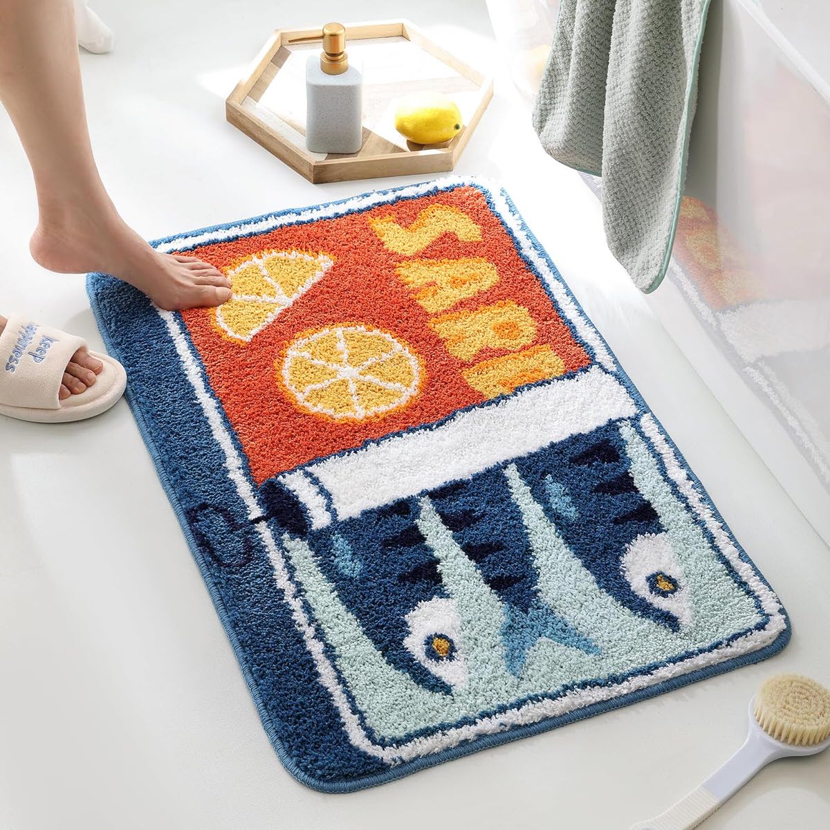 Retro Sardine Tin Tufted Floor Mat