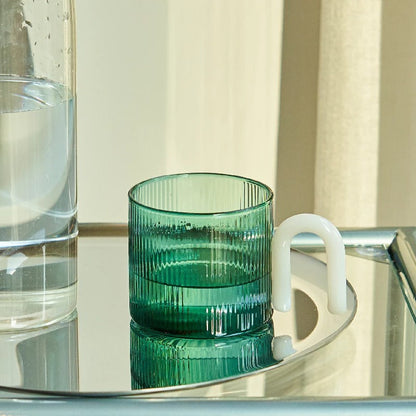Retro Ripple Glass Mug SUB CATEGORY_Desk Accessories