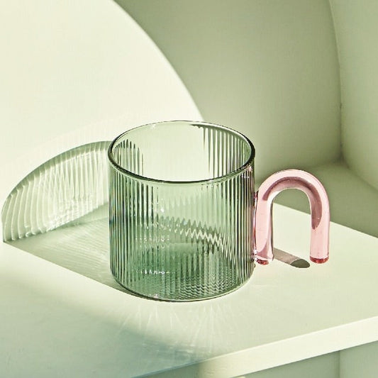Retro Ripple Glass Mug SUB CATEGORY_Desk Accessories