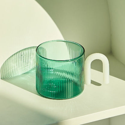 Retro Ripple Glass Mug SUB CATEGORY_Desk Accessories