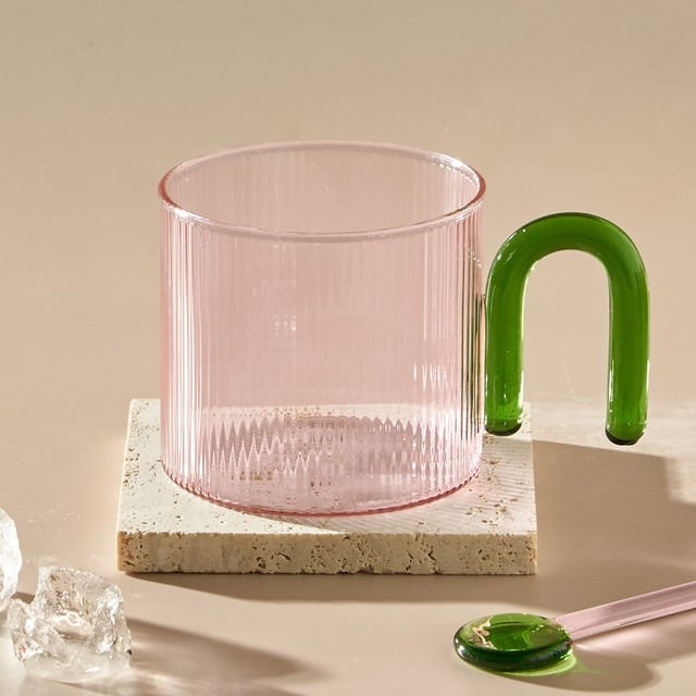 Retro Ripple Glass Mug SUB CATEGORY_Desk Accessories