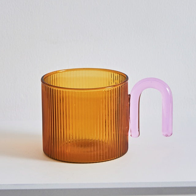 Retro Ripple Glass Mug SUB CATEGORY_Desk Accessories