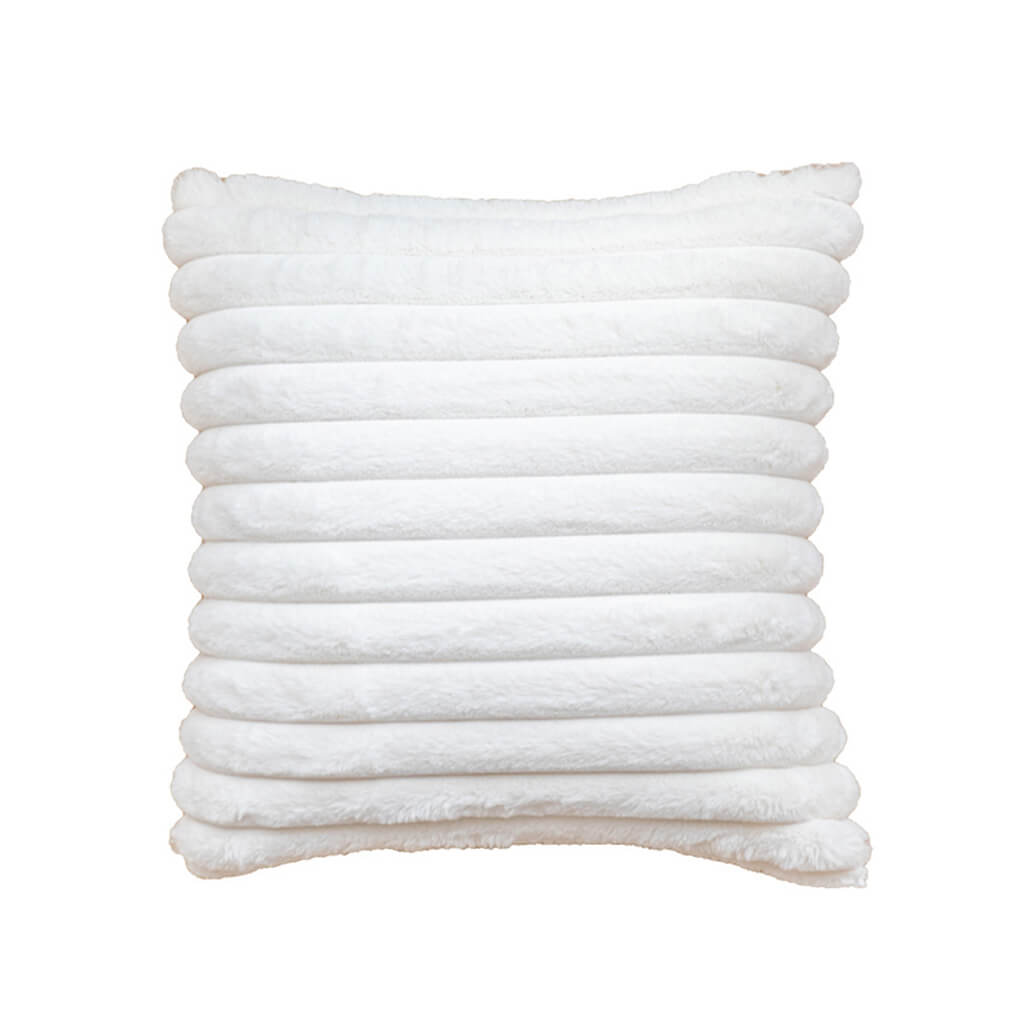 Flauschiger Kissenbezug aus geripptem Samt