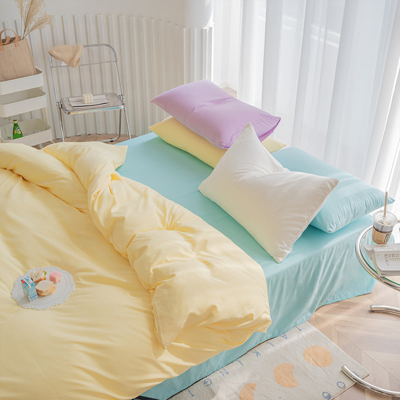 Summertime Bedding Set AESTHETIC_Danish Pastel AESTHETIC_Soft Girl bed sheet bedsheets SUB CATEGORY_Bedding Sets yellow duvet cover