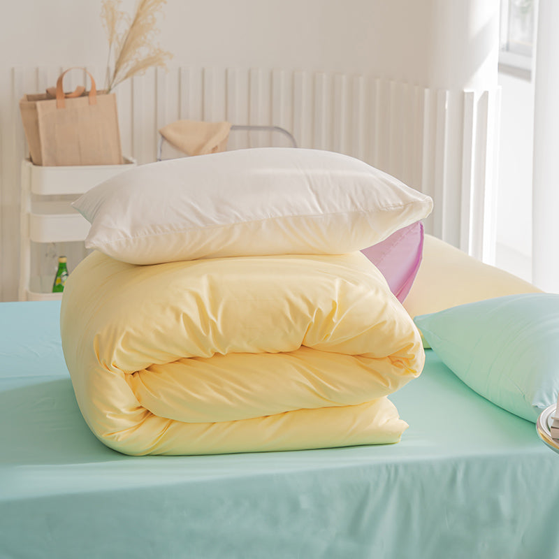 Summertime Bedding Set AESTHETIC_Danish Pastel AESTHETIC_Soft Girl bed sheet bedsheets SUB CATEGORY_Bedding Sets yellow duvet cover