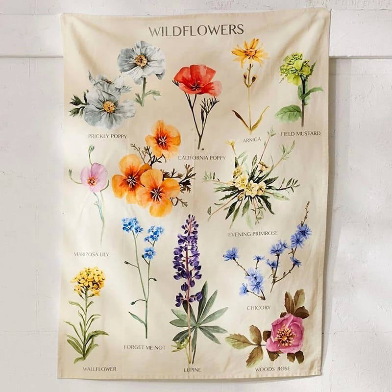 Wildflowers Tapestry AESTHETIC_Cottagecore SUB CATEGORY_Tapestries