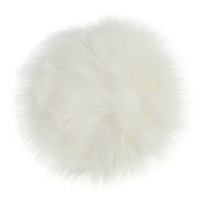 Faux Fur Round Seat Cushion AESTHETIC_Soft Girl SUB CATEGORY_Seat Cushions