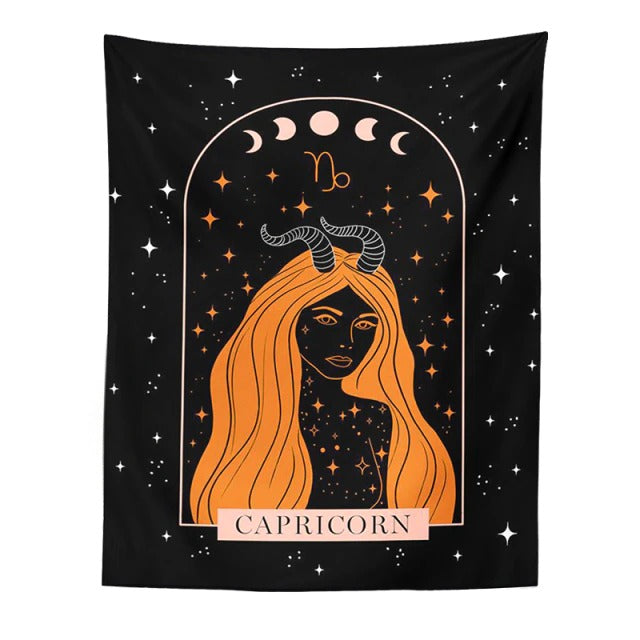 Redhead Zodiac Tapestry AESTHETIC_Fairycore SUB CATEGORY_Tapestries