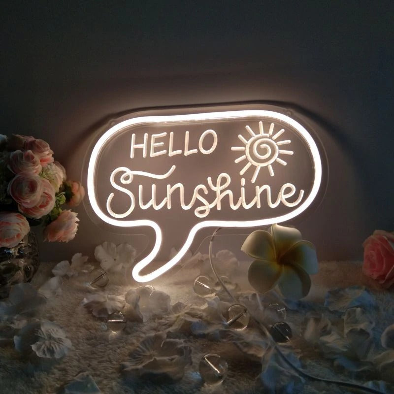 Hello Sunshine Neon Sign AESTHETIC_Soft Girl SUB CATEGORY_Neon Signs