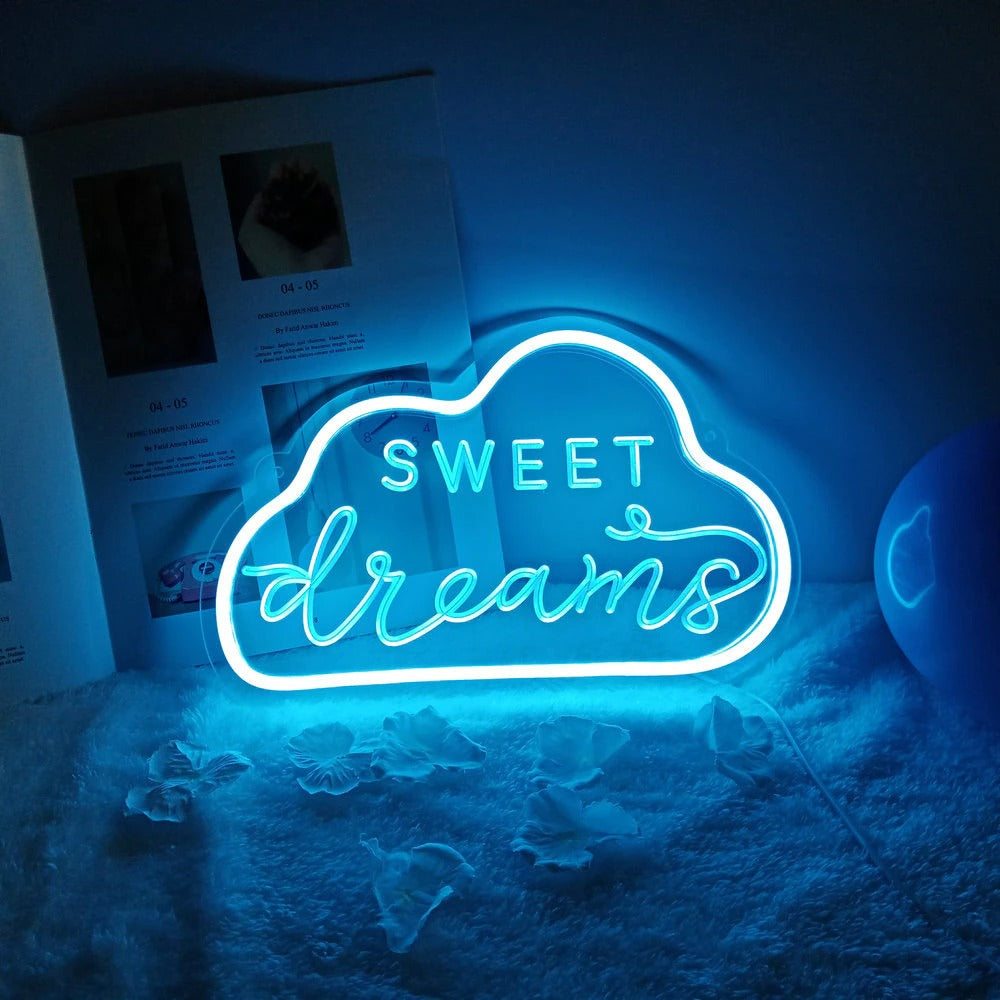 Sweet Dreams Cloud Neon Sign AESTHETIC_Soft Girl SUB CATEGORY_Neon Signs