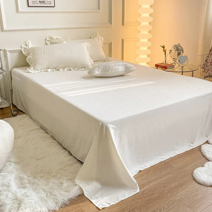 Conjunto de cama fofo Seersucker com babados