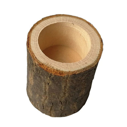 Rustic Tree Trunk Candlestick AESTHETIC_Cottagecore AESTHETIC_Fairycore SUB CATEGORY_Desk Accessories