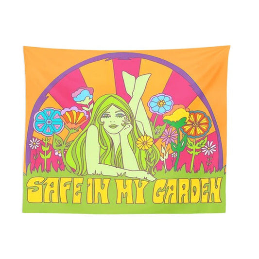 Safe In My Garden Tapestry AESTHETIC_Indie SUB CATEGORY_Tapestries