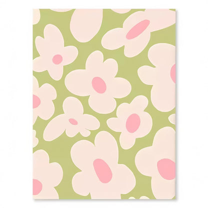 Wellige Pop-Leinwandposter in Salbeigrün