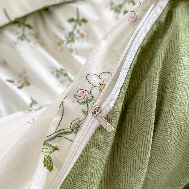 Sage Green Wildflowers Bedding Set bed sheet bedsheets cottagecore