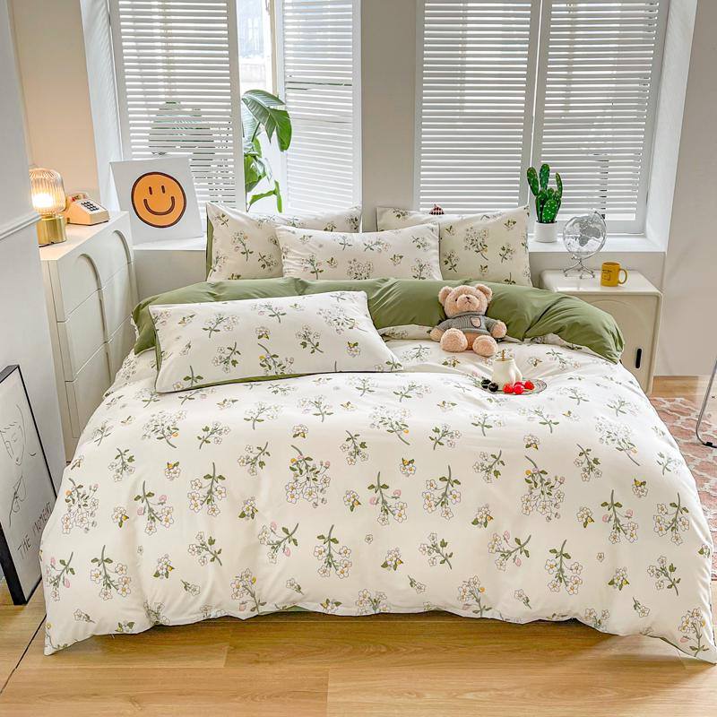 Sage Green Wildflowers Bedding Set bed sheet bedsheets cottagecore