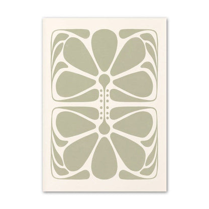 Sage Green Flowers Canvas Posters floral pale pastel sage SUB CATEGORY_Posters