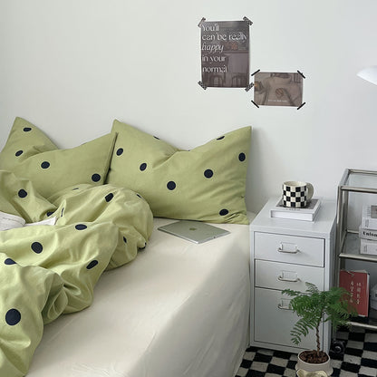 Sage Green Polka Dot Bedding Set