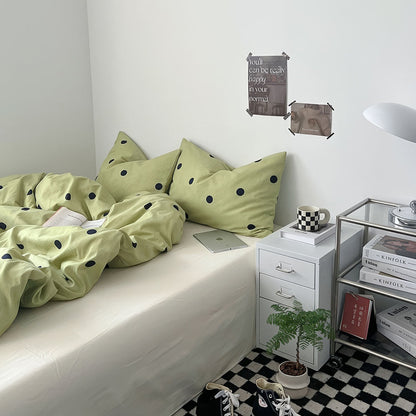 Sage Green Polka Dot Bedding Set